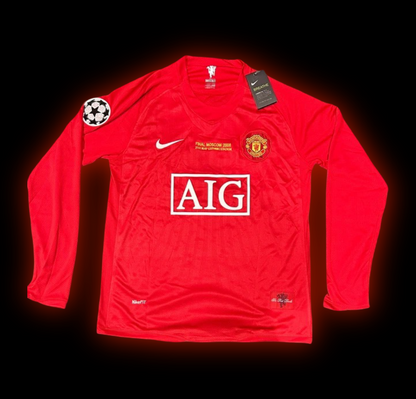 MANCHESTER UNITED 2008 MANGA LARGA RETRO